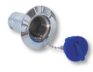 Tankeinfüllstutzen messing blau 70