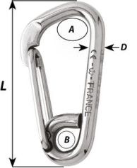 Karabinerhak weit m. A 10x100mm         