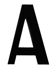 Buchstabe A schwarz Standart