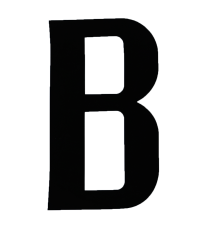 Buchstabe B schwarz Standart