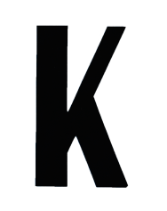 Buchstabe K schwarz Standart