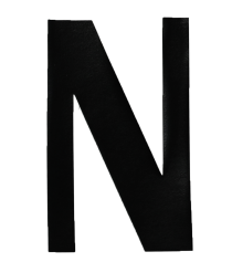 Buchstabe N schwarz Standart