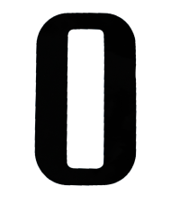 Buchstabe O schwarz Standart