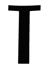 Buchstabe T schwarz Standart