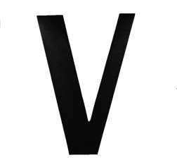 Buchstabe V schwarz Standart
