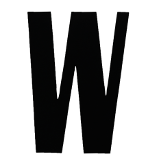 Buchstabe W schwarz Standart