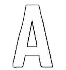 Buchstabe A weiß Standart