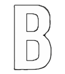 Buchstabe B weiß Standart