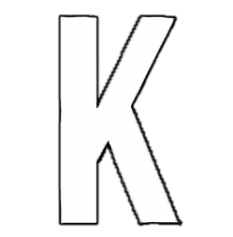 Buchstabe K weiß Standart