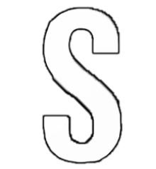 Buchstabe S weiß Standart