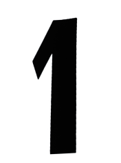 Zahl 1 schwarz Standart