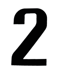Zahl 2 schwarz Standart