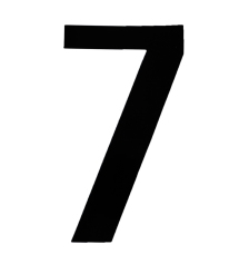 Zahl 7 schwarz dehnbar
