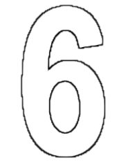 Zahl 6 oder 9 weiß dehnbar