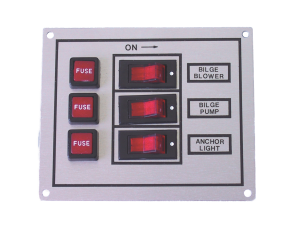 Schaltpanel 3 Kippschalter bel.         