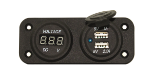 USB-Einbau-Ladestation u. Voltmeter     