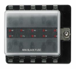 MINI 10-fach Sicherungsbox LED          