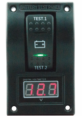 Batterietester-Paneel, 2x Batt. digital 