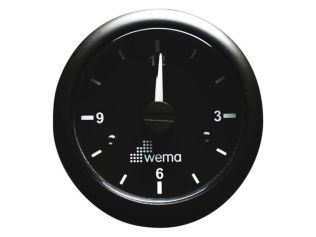 WEMA Quarz-Uhr, schwarz 52mm