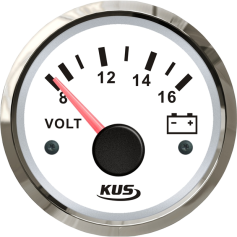 Voltmeter 12V weiß