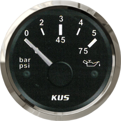 Öldruckanzeige 5 bar schwarz