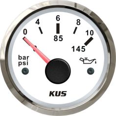 Öldruckanzeige 10 bar weiß