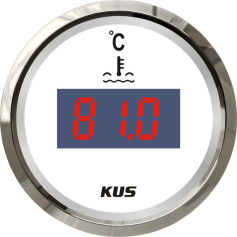 Temperaturanzeige digital weiß