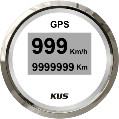 KUS, GPS Speedometer digital, 52mm, weiß