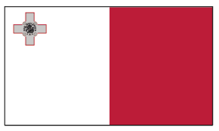 Flagge Malta 40 x 60cm                  