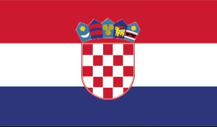 Flagge Kroatien 30 x 45cm gewbt,Polyeste