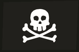 Spaßflagge White pirate
