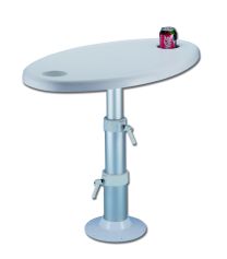 Tisch oval m. Teleskopsäule             