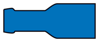 Flachsteckh.isoliert 6,3mm blau Pk 100St